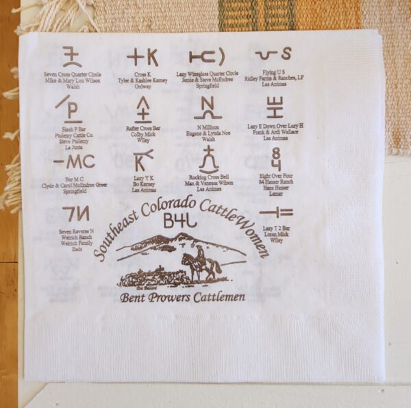 Cattlrwomen Brands Napkins - Image 2
